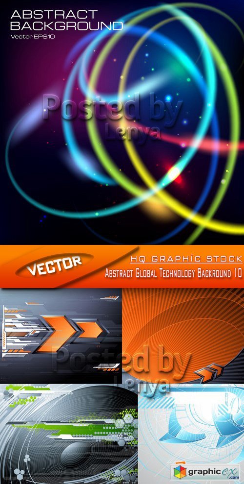 Stock Vector - Abstract Global Technology Backround 10