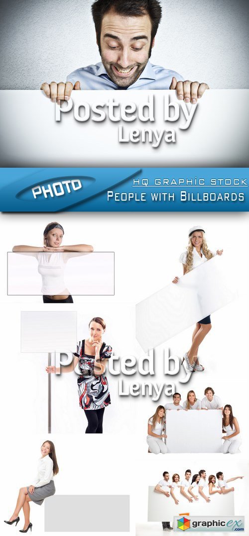 Stock Photo - People with Billboards