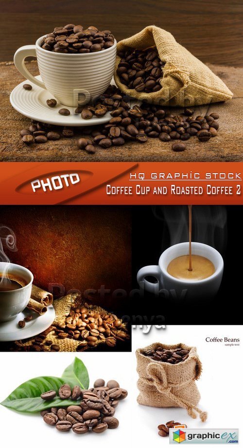 Stock Photo - Coffee Cup and Roasted Coffee 2