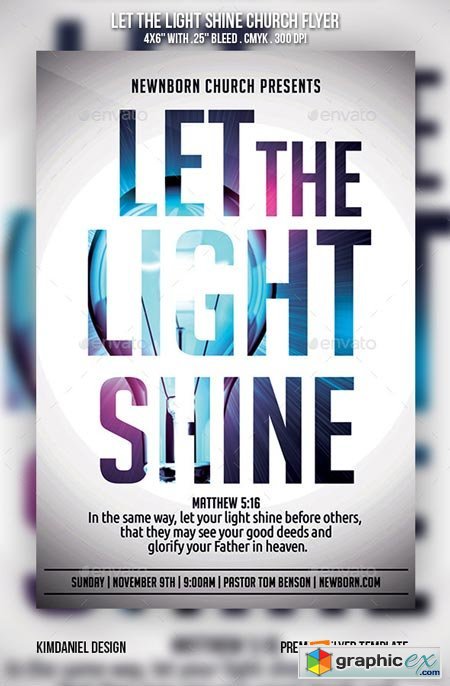 Let the Light Shine Church Flyer 9160053
