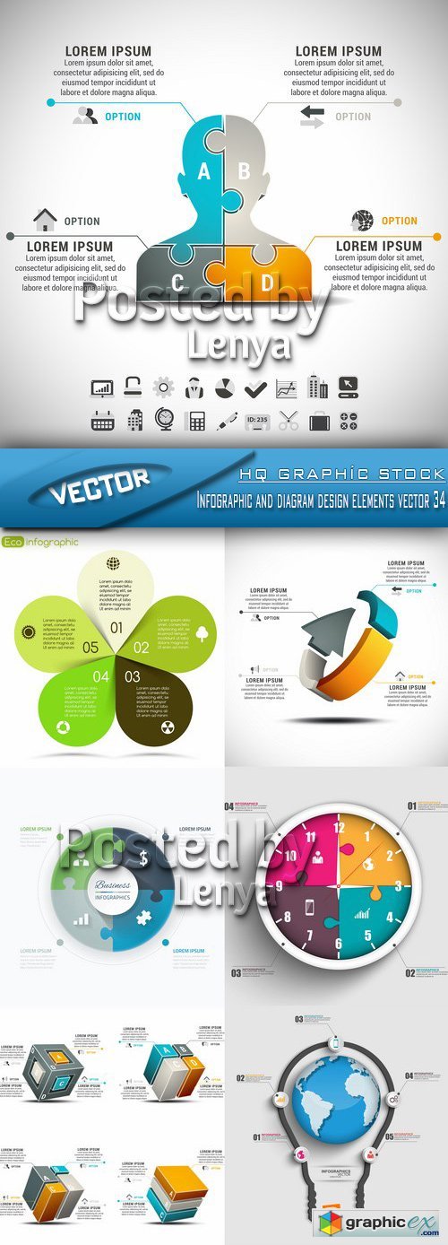 Stock Vector - Infographic and diagram design elements vector 34