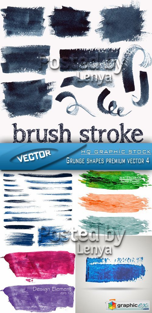 Stock Vector - Grunge shapes premium vector 4