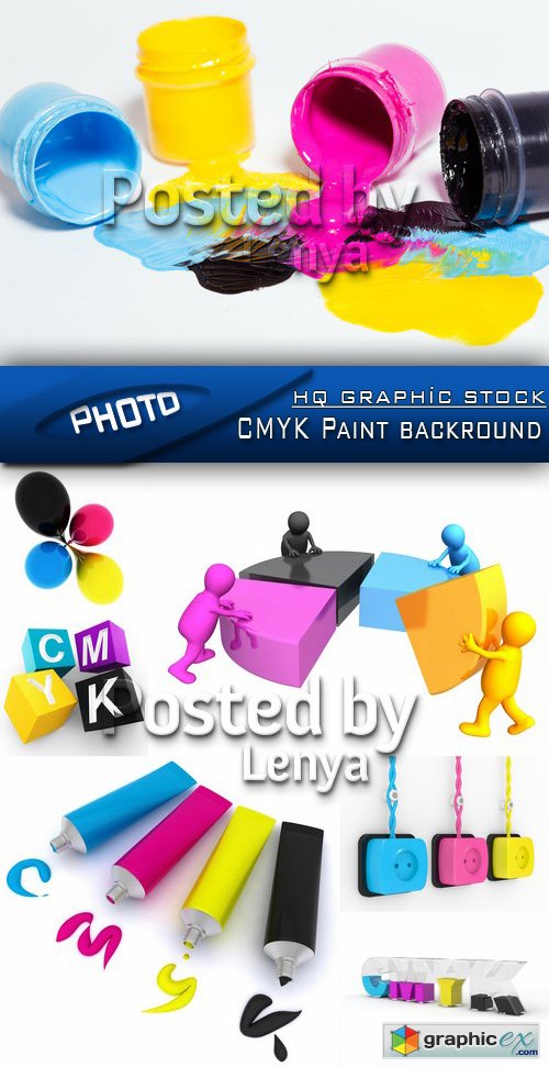 Stock Photo - CMYK Paint backround