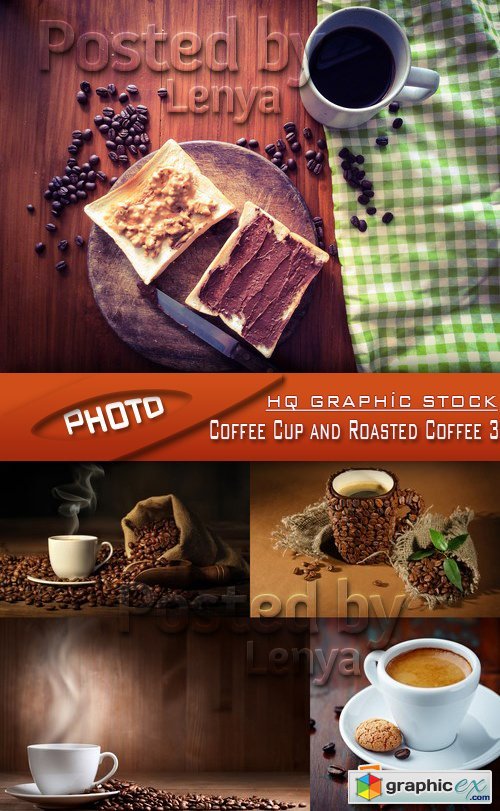 Stock Photo - Coffee Cup and Roasted Coffee 3
