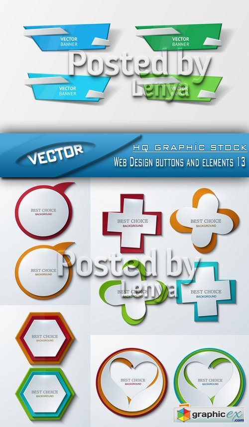 Stock Vector - Web Design buttons and elements 13