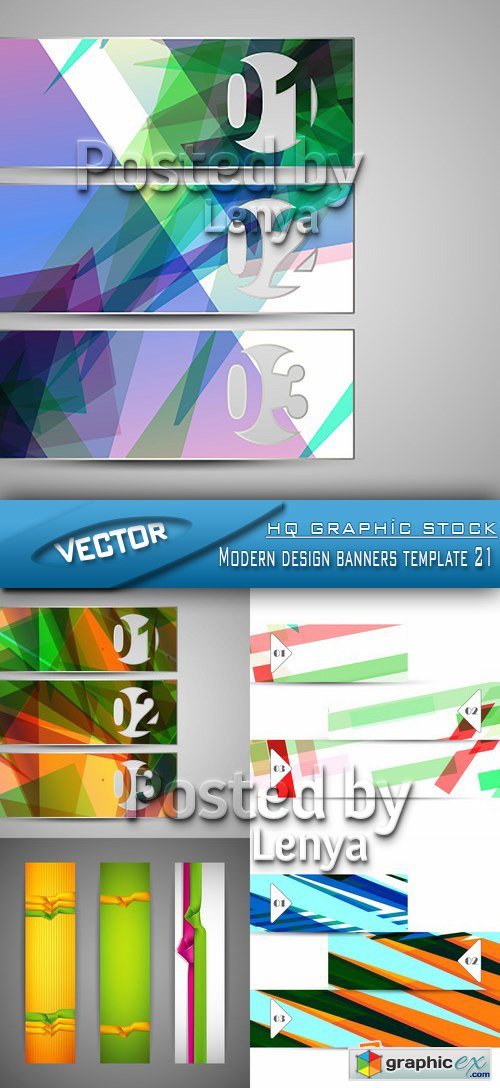 Stock Vector - Modern design banners template 21