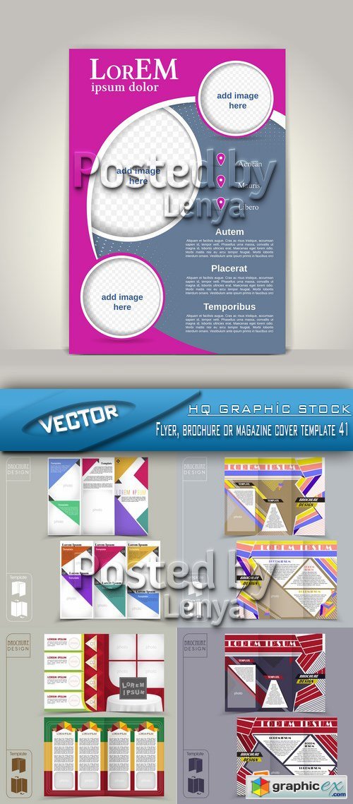 Stock Vector - Flyer, brochure or magazine cover template 41