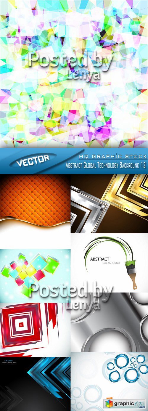 Stock Vector - Abstract Global Technology Backround 12