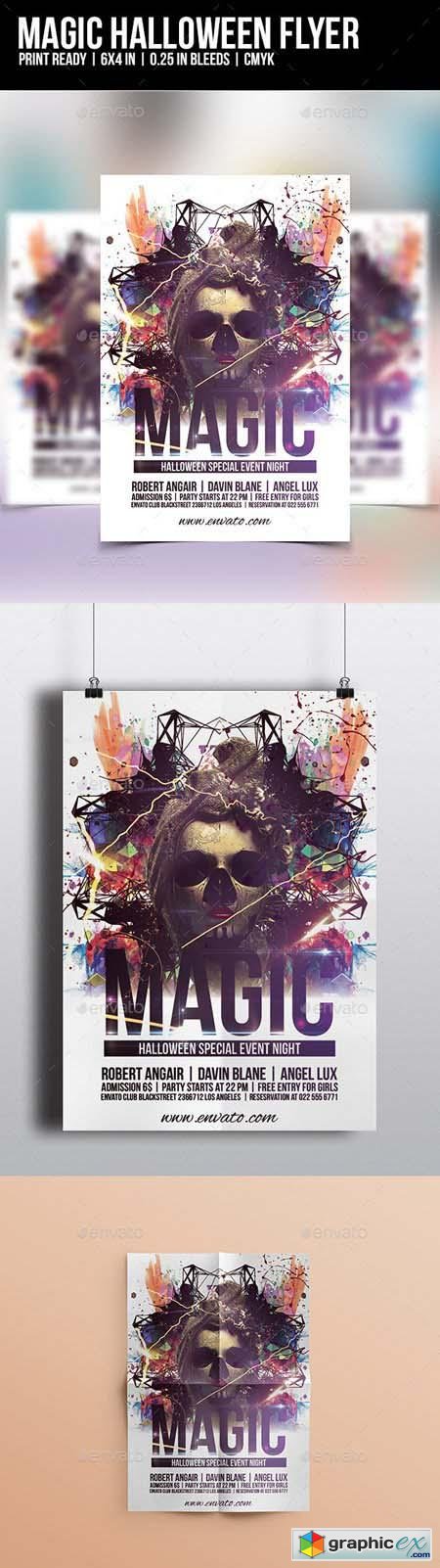 Magic Halloween Flyer Template 8952869