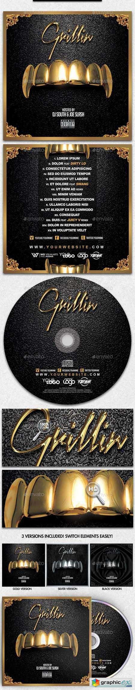 Grillin PSD CD Mixtape Cover Template 8943074