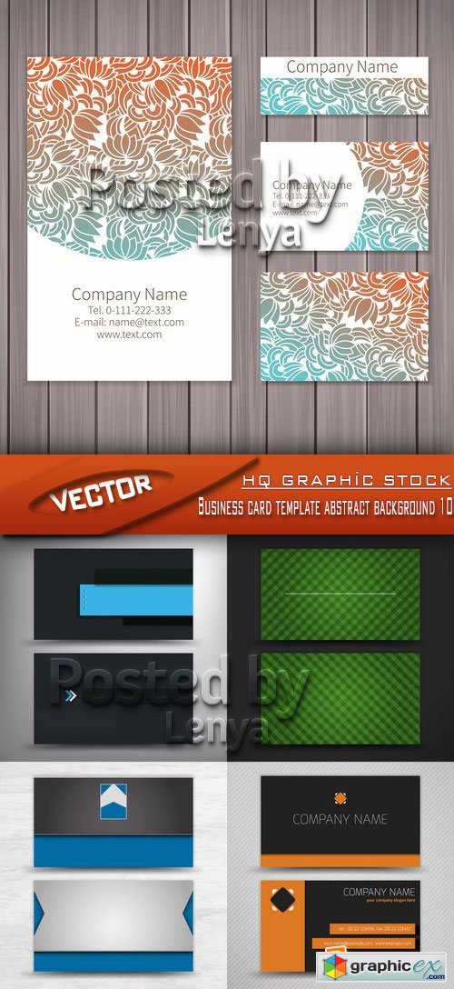 Stock Vector - Business card template abstract background 10