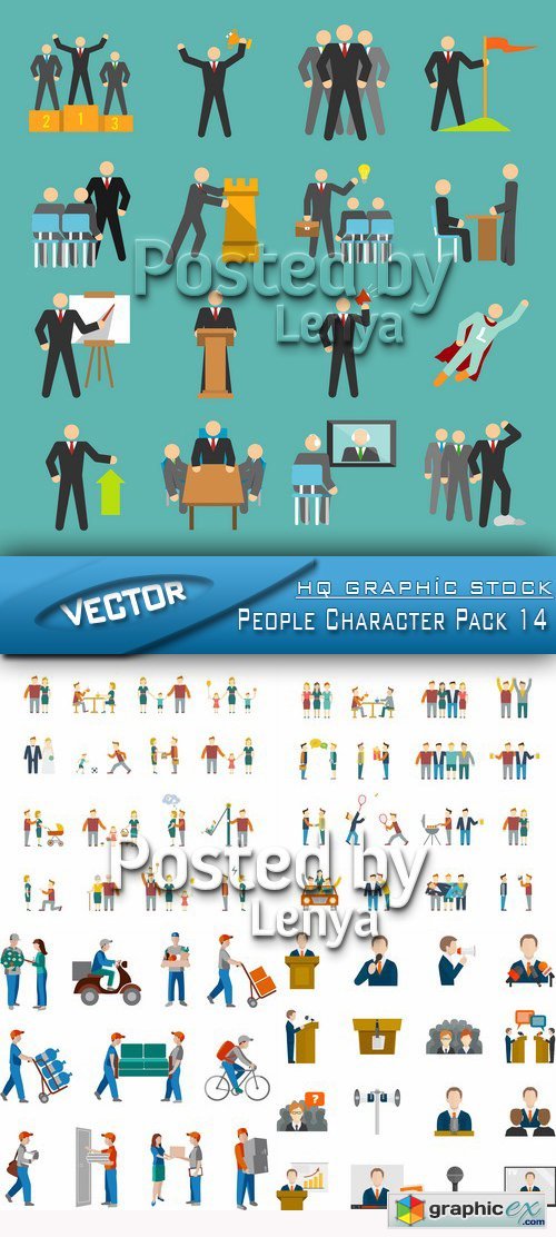 Stock Vector - People Character Pack 14