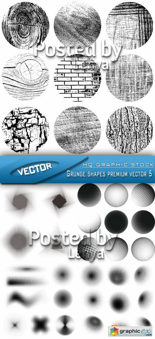 Stock Vector - Grunge shapes premium vector 5