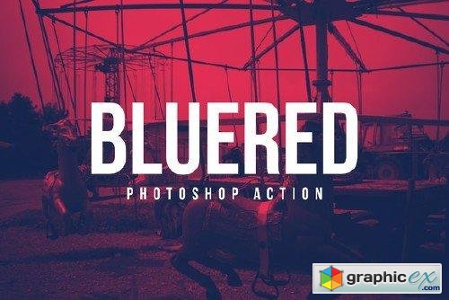 BlueRed Effect Photoshop Action 16917