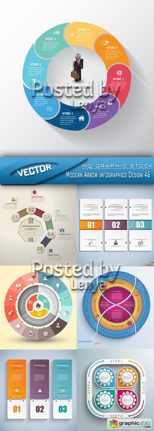 Stock Vector - Modern Arrow Infographics Design 46