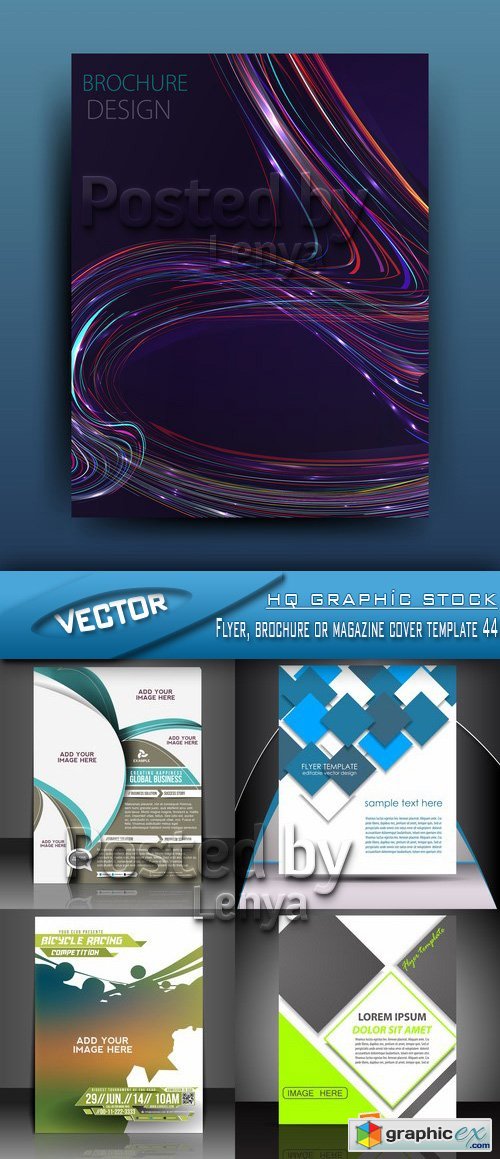 Stock Vector - Flyer, brochure or magazine cover template 44