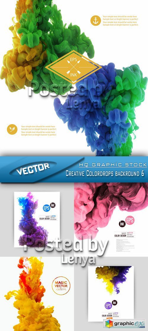 Stock Vector - Creative Colordrops backround 6