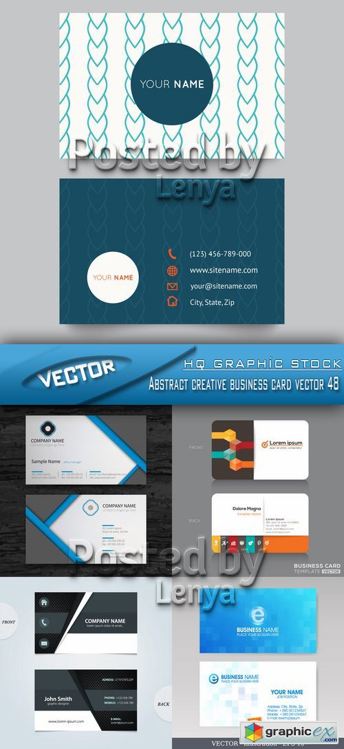 Stock Vector - Abstract creative business card vector 48