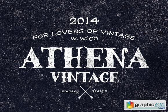 Athena vintage font 72492