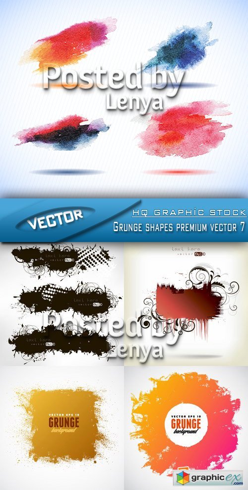 Stock Vector - Grunge shapes premium vector 7
