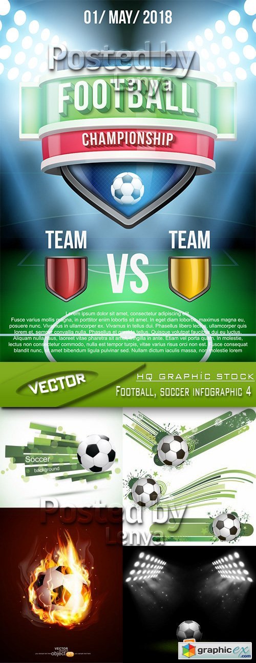 Stock Vector - Football, soccer infographic 4