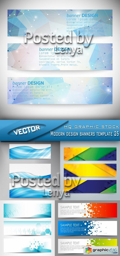 Stock Vector - Modern design banners template 25