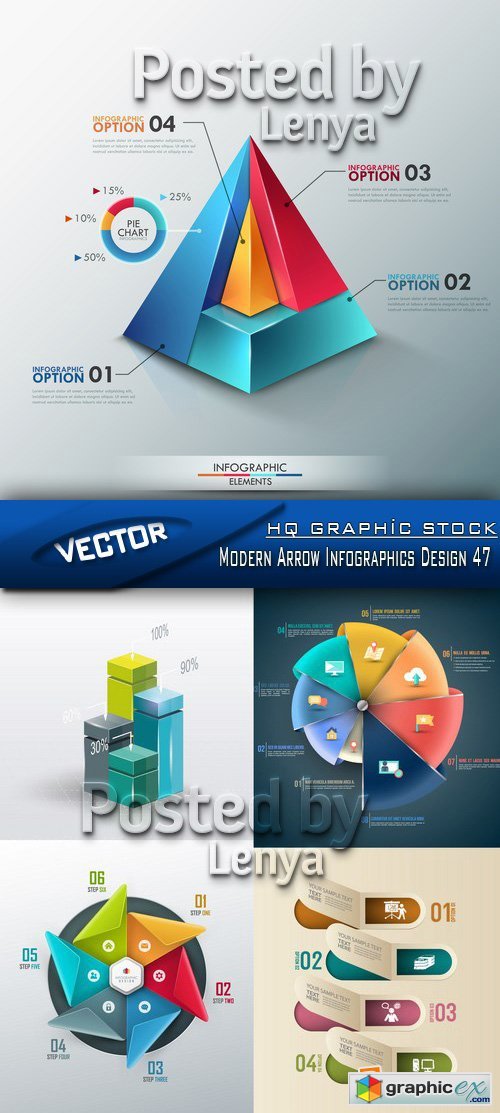 Stock Vector - Modern Arrow Infographics Design 47
