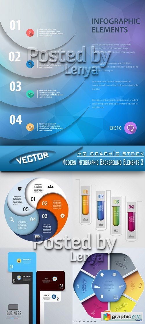 Stock Vector - Modern Infographic Background Elements 3