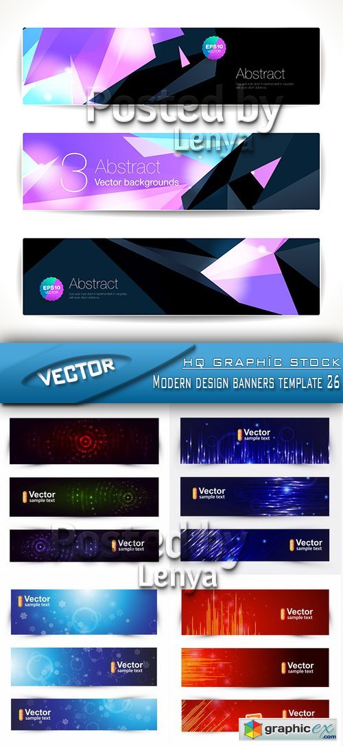 Stock Vector - Modern design banners template 26