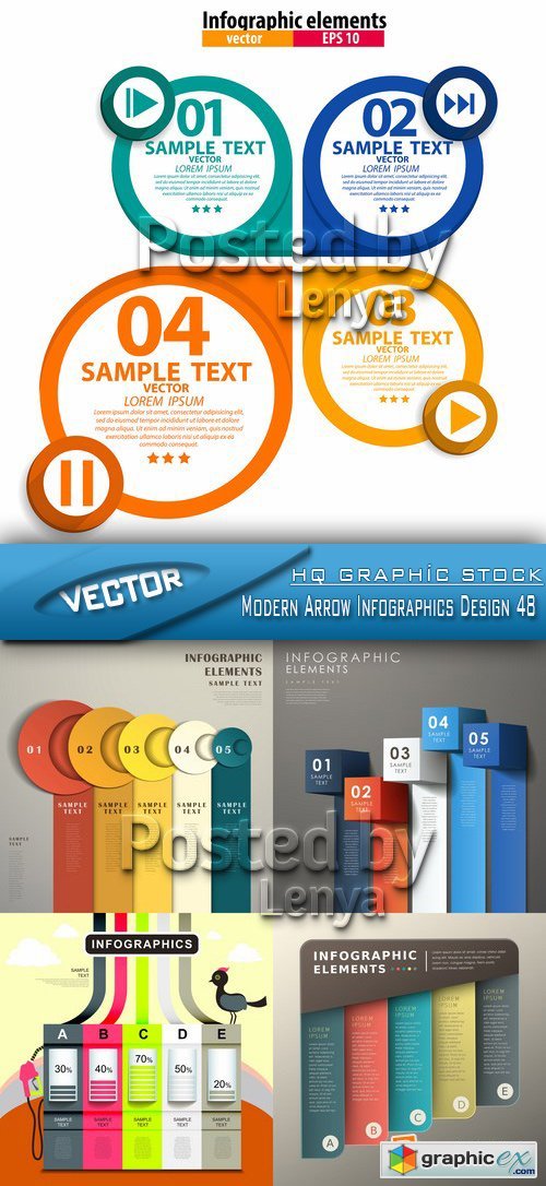 Stock Vector - Modern Arrow Infographics Design 48