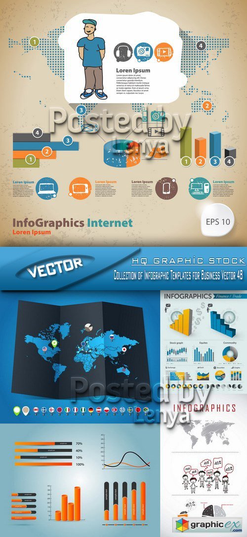 Stock Vector - Collection of Infographic Templates for Business Vector 048
