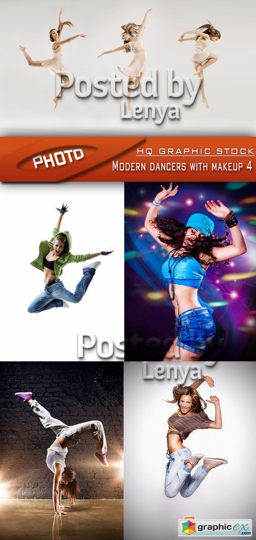 Stock Photo - Modern dancers with makeup 4