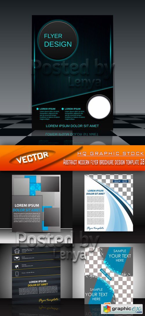 Stock Vector - Abstract modern flyer brochure design template 28