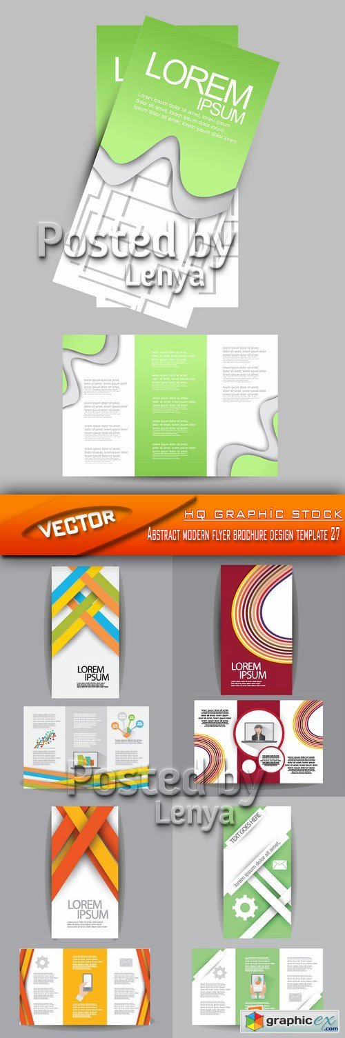 Stock Vector - Abstract modern flyer brochure design template 27
