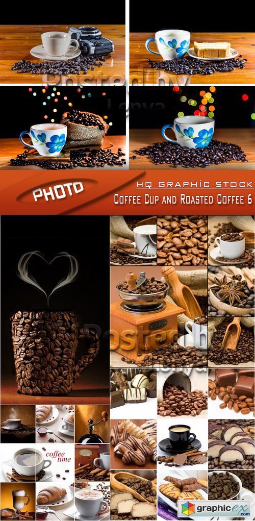 Stock Photo - Coffee Cup and Roasted Coffee 6