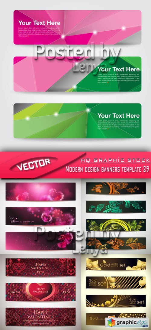 Stock Vector - Modern design banners template 29