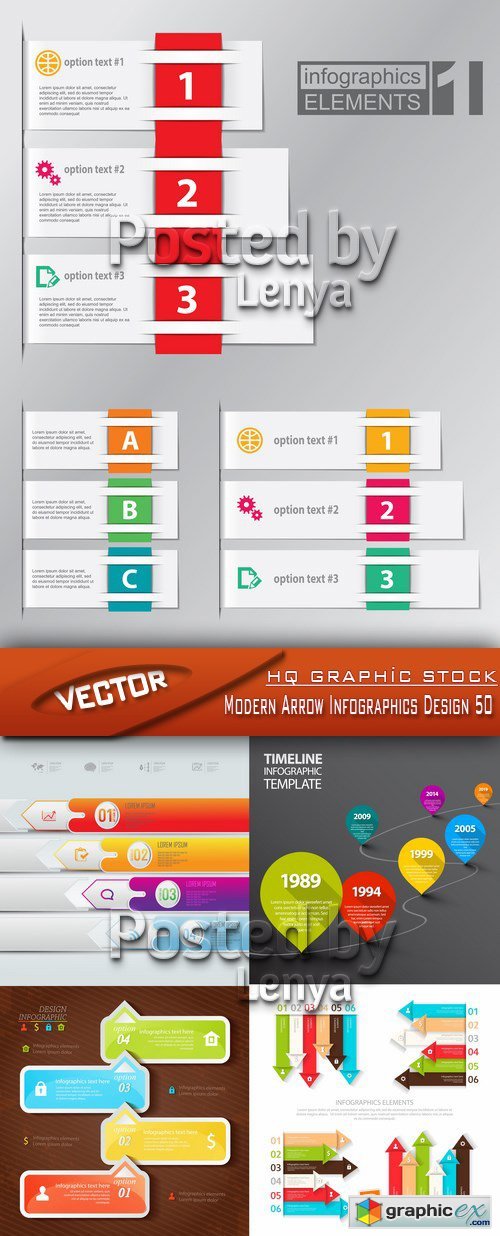Stock Vector - Modern Arrow Infographics Design 50