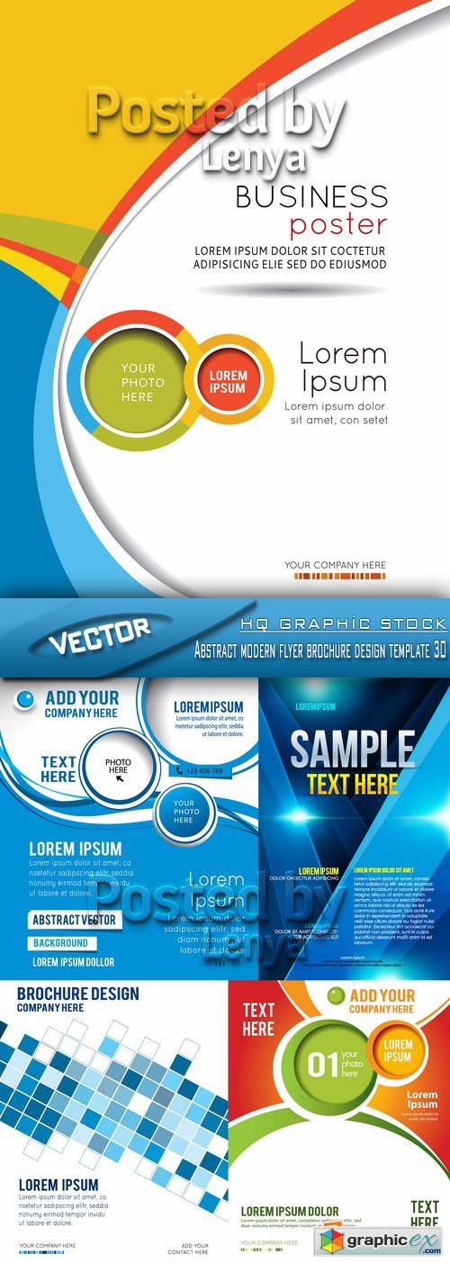 Stock Vector - Abstract modern flyer brochure design template 30