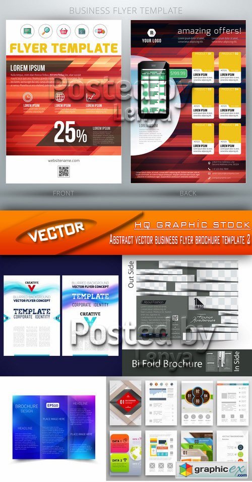 Stock Vector - Abstract vector business flyer brochure template 2