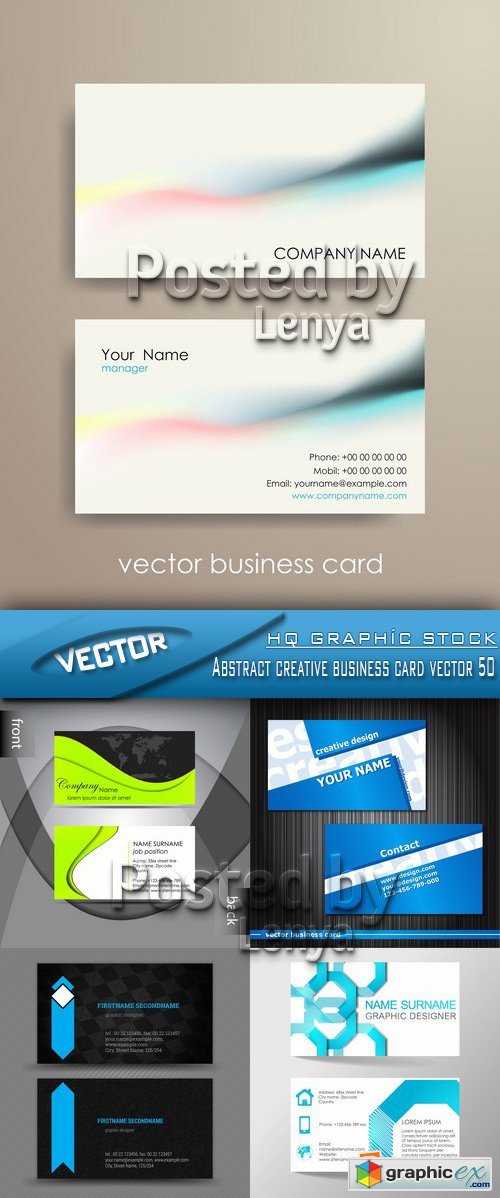 Stock Vector - Abstract creative business card vector 50