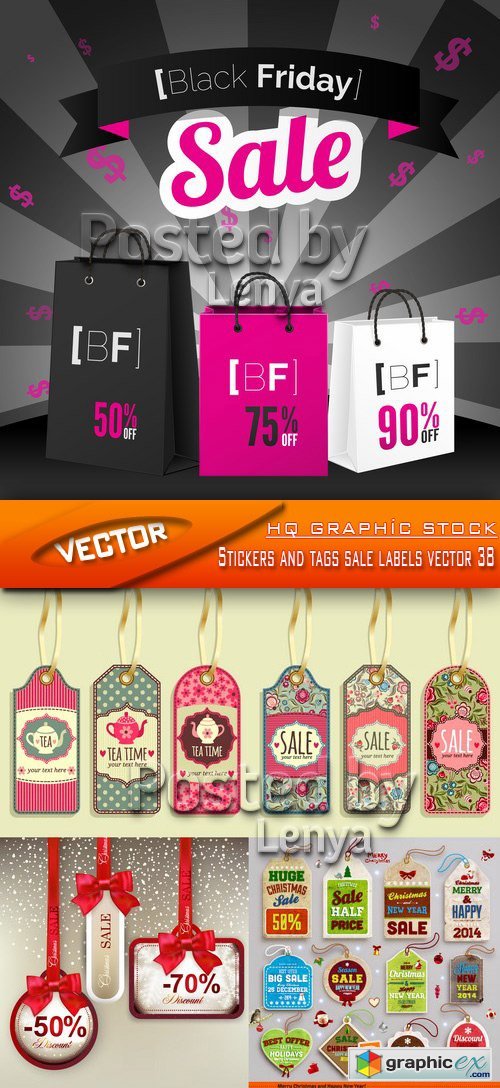 Stock Vector - Stickers and tags sale labels vector 38