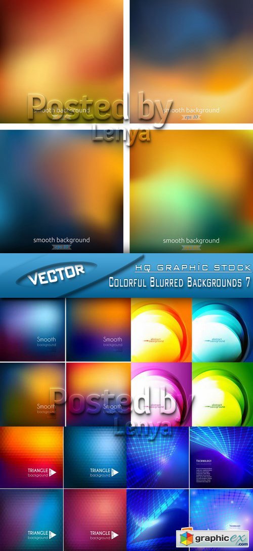 Stock Vector - Colorful Blurred Backgrounds 7