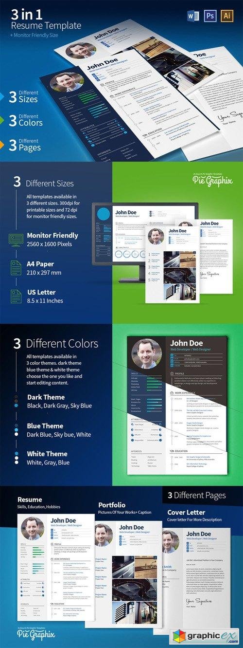 3 in 1 Resume Set (+ Screen Size) 55938