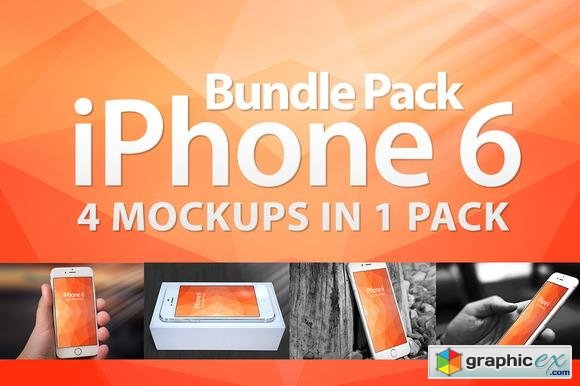 Mockup Iphone 6 Bundle Pack 4in1 107757