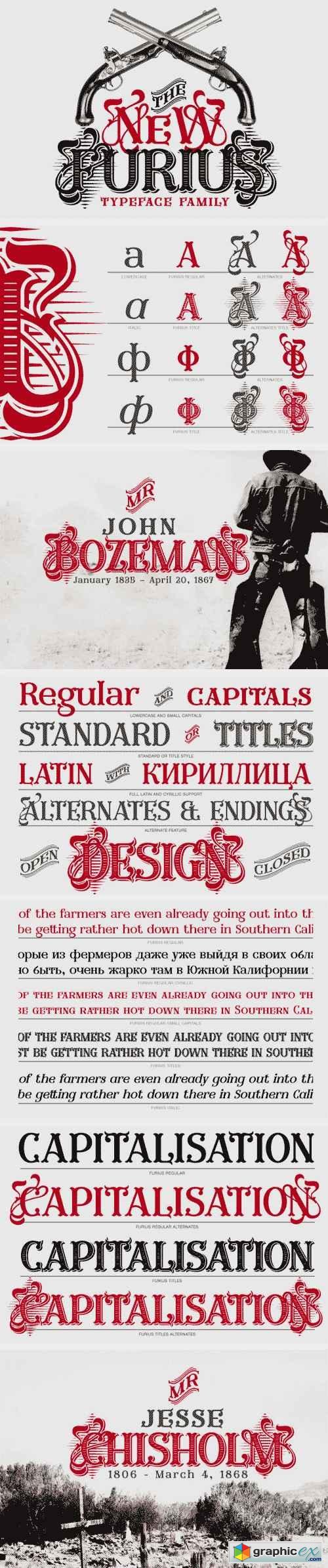 Furius Font Family - 4 Fonts for $79