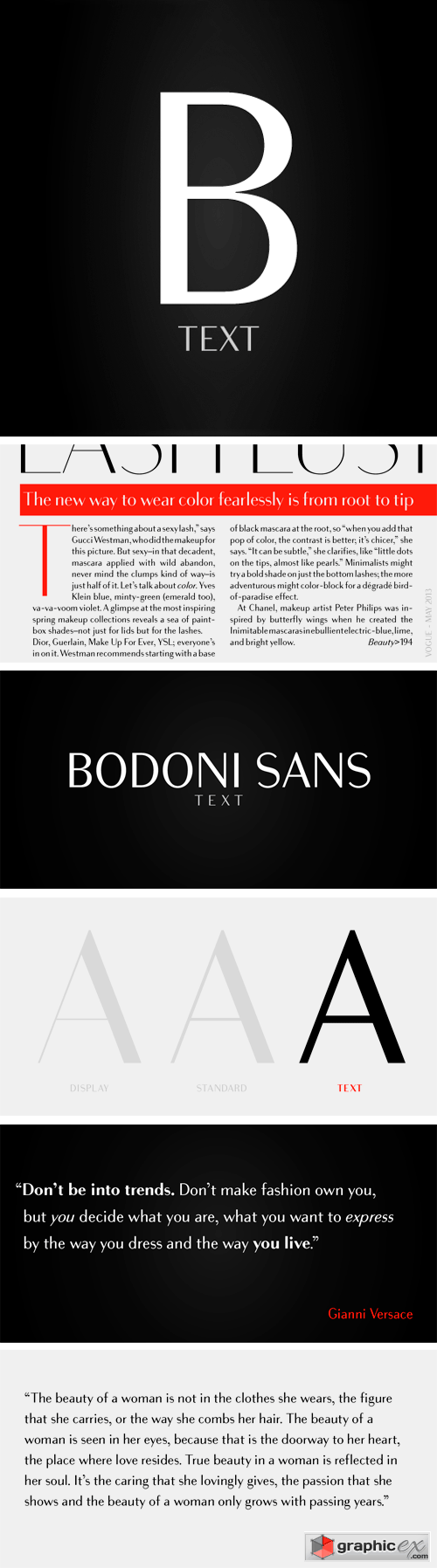 Bodoni Sans Text Font Family - 4 Fonts for $98