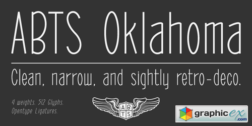 ABTS Oklahoma Font Family - 4 Fonts for $72