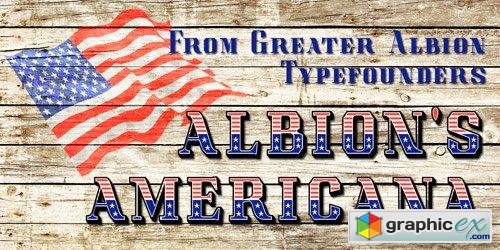 Albion&#039;s Americana Font Family - 6 Fonts for $48