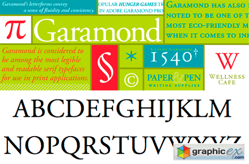 Adobe Garamond Font Family - 21 Fonts for $179