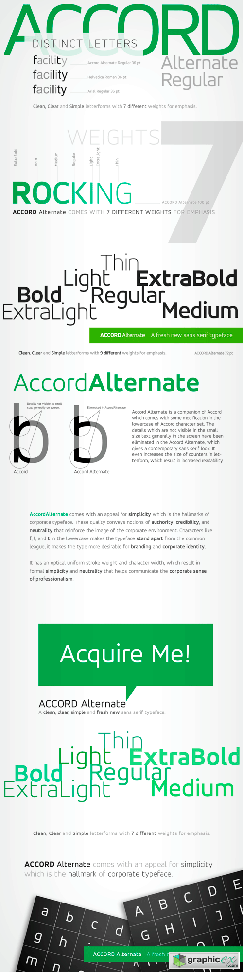 Accord Alternate Font Family - 7 Fonts for $336